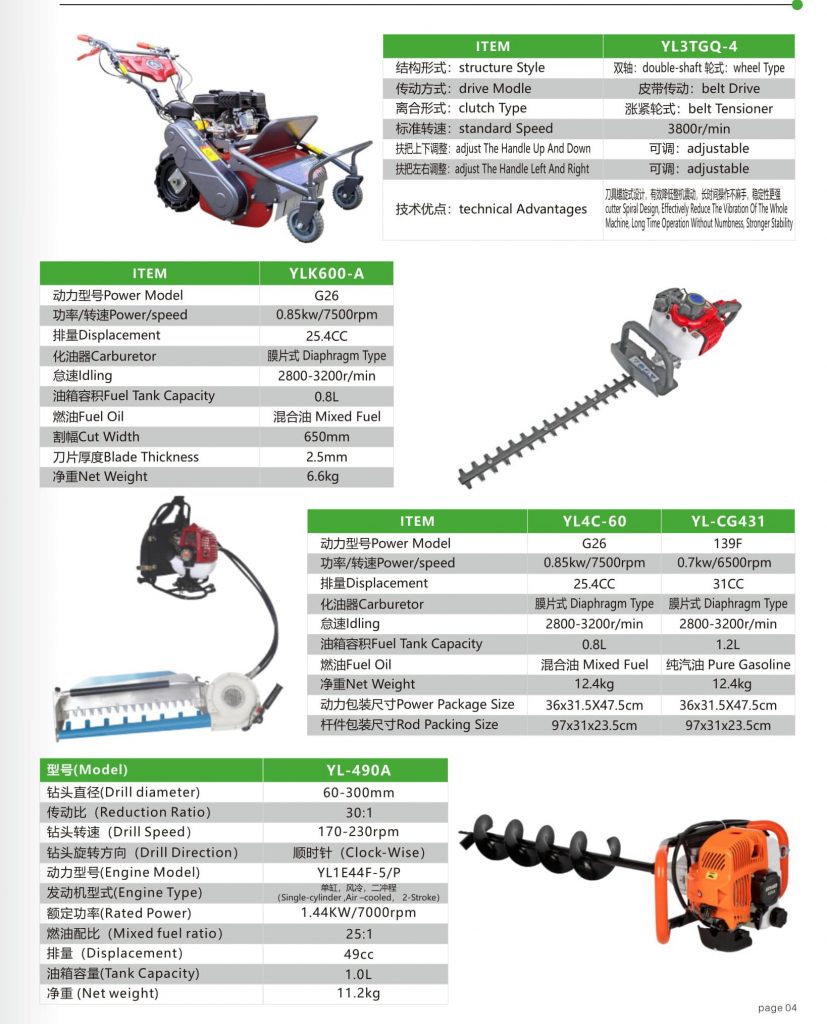 gardening machinery